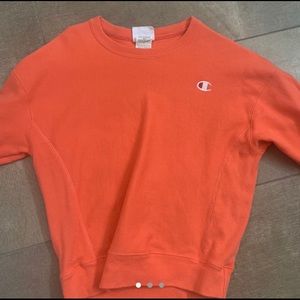 orange champion sweatshirt